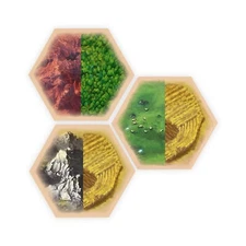 Split-Resource Hexes replacement piece compatible with Catan's Settlers of Catan