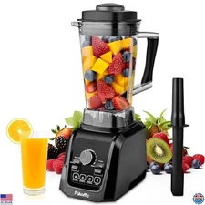 Pukomc 65Oz High-Performance Blender - 1200W, 4 Presets, 9 Speeds, LED Display