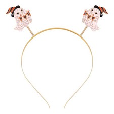 Halloween Headband for Women Beaded Spooky Ghost BOO Candy Corn Bat Moon Hair...