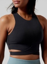 Athleta Cut Out Sports Bra Yoga Pilates Black sz Small NWT RT 69 Limited Edition