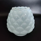 Vintage Fenton Opalescent Blue Jacqueline Vase Rose Bowl Artichoke