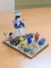 Vintage Mexican Folk Art RARE Pottery Heron martinez Ceramic Figure Sculpture