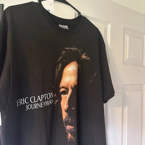 Vtg 1990 Eric Clapton Journeyman Concert T-Shirt Black XL 90 1990s vintage concert t-shirt, vintage, size XL, single stitch, B+ condition