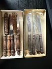 Vintage Fiesta Wood Handle Stainless Steel Steak Knives - 10 Pc Set — photo 3