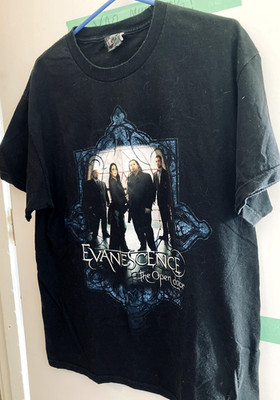 Vintag Evanescence 2006 'The Open Door' World Tour Y2K Black Cotton Large