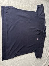 Vintage Polo Ralph Lauren Flag Polo Shirt Mens Large L Navy Blue USA Made 90s