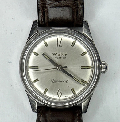 Vintage 33mm Wyler Incaflex Men\'s Mechanical Wristwatch Dynawind Steel Vintage 33mm Wyler Incaflex Men main image 4