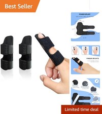 Lightweight Trigger Finger Splint, Universal Brace for Fast Pain Relief - 2 Pack