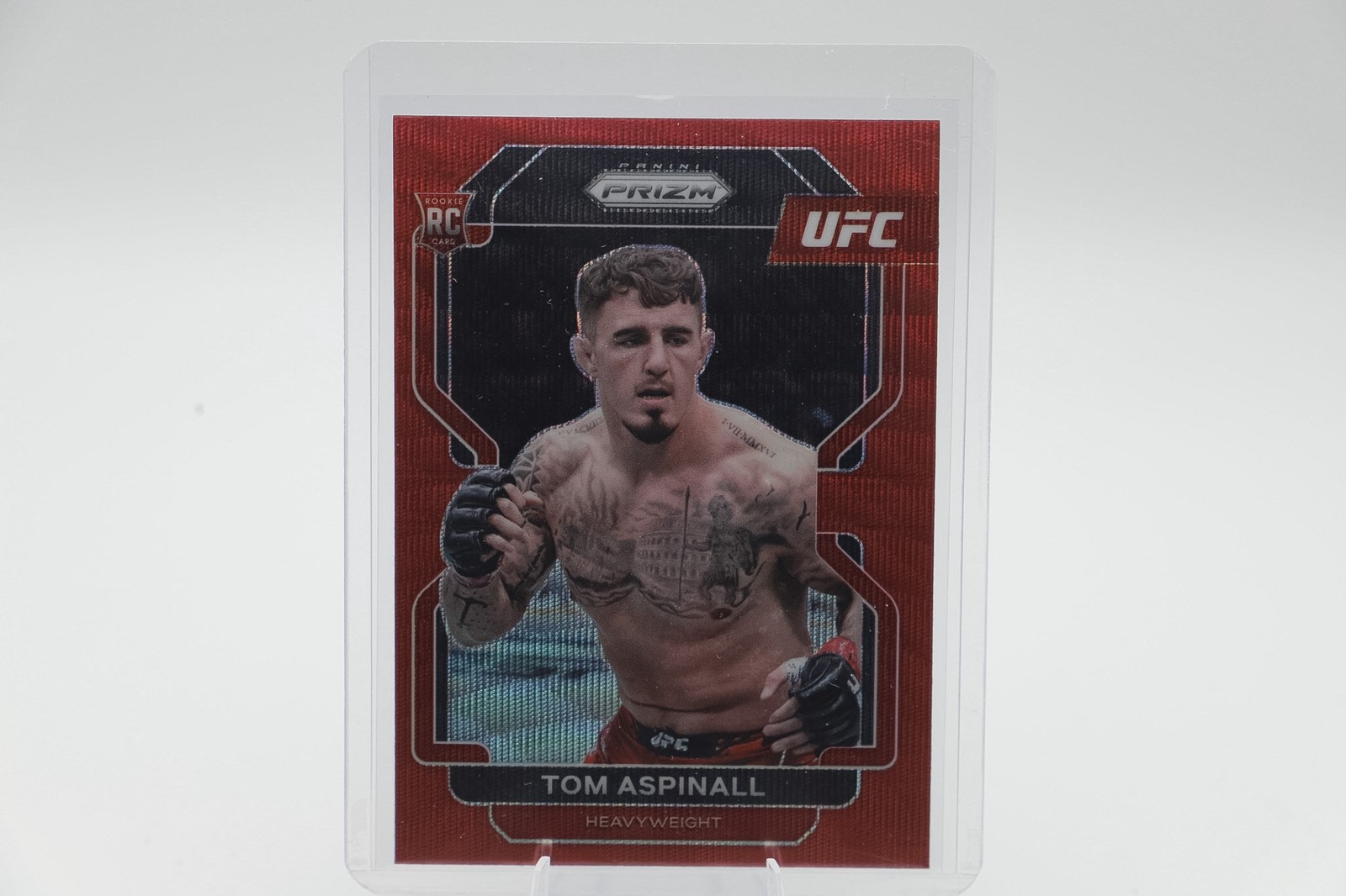 2022 Panini Prizm UFC #134 Tom Aspinall Ruby Wave