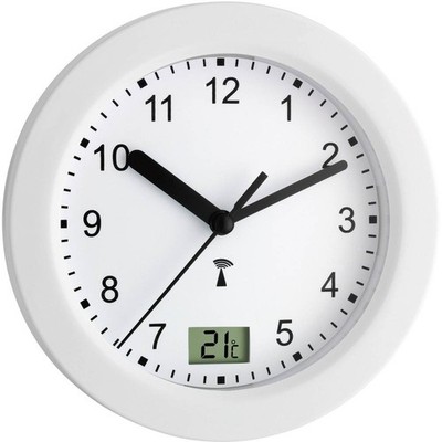 TFA Dostmann 60.3501 Funk Wanduhr 17.5 cm x 55 mm Weiß Badezimmer-/Feuchtraum