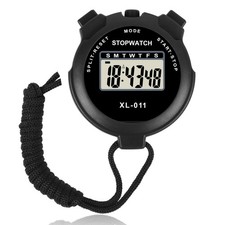 Large Display Digital Sports Timer Stopwatch 12/24 Hour Clock Alarm for Coaches