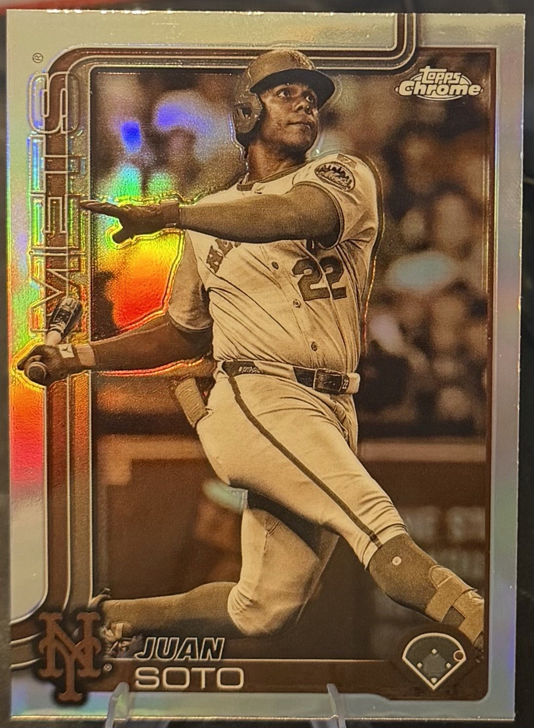 2025 Topps Chrome Juan Soto #200 Sepia Refractor New York Mets