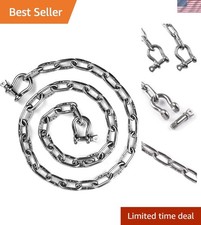 4ft Marine Grade 316 Stainless Steel Anchor Chain with Shackles Included