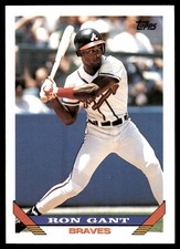 Ron Gant 1993 Topps #393 Atlanta Braves MLB READ FREE SHIPPING AutographDen