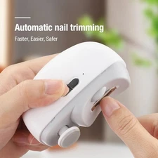 Electric Nail Clipper Grinding and Polishing with Light Automatic Nail Trimmer R
