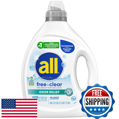 #ad #ad All Laundry Detergent Liquid Free Clear Sensitive Skin Odor Relief Unscented 90 $26.83