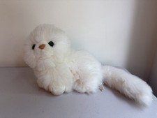 VTG Russ Nikki White Long Hair Persian Plush Cat Kitten Green Eyes Stuffed Toy