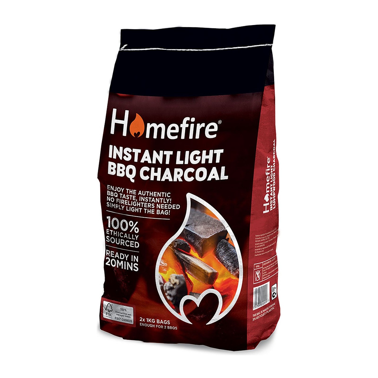 B&Q - Instant Light Bbq Charcoal 2Kg Pack624510 - Image 4