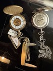 Colibri Half Dollar Face And Skeleton With Knife Pocket Watches New — photo 1