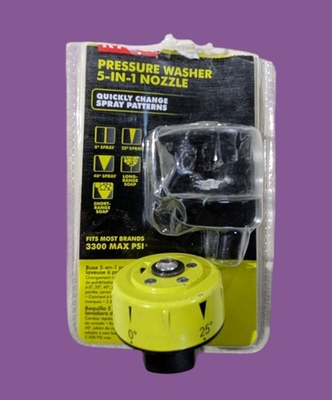 #ad Ryobi 5 In 1 Pressure Washer Nozzle 3300 PSI Quick Connect Various Spray Pattern $15.00