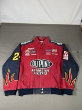 Vintage NASCAR Chase Authentics Dupont Champion Jeff Gordon Flames Jacket Sz M