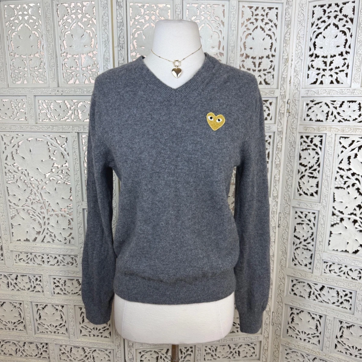 Pull Femme Vintage Comme Des Garçons - Laine Noire - Taille S - Occasion En Très Bon état