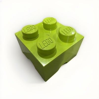 LEGO Stackable Storage Brick Box Green Plastic 1 Compartment Organizer Container