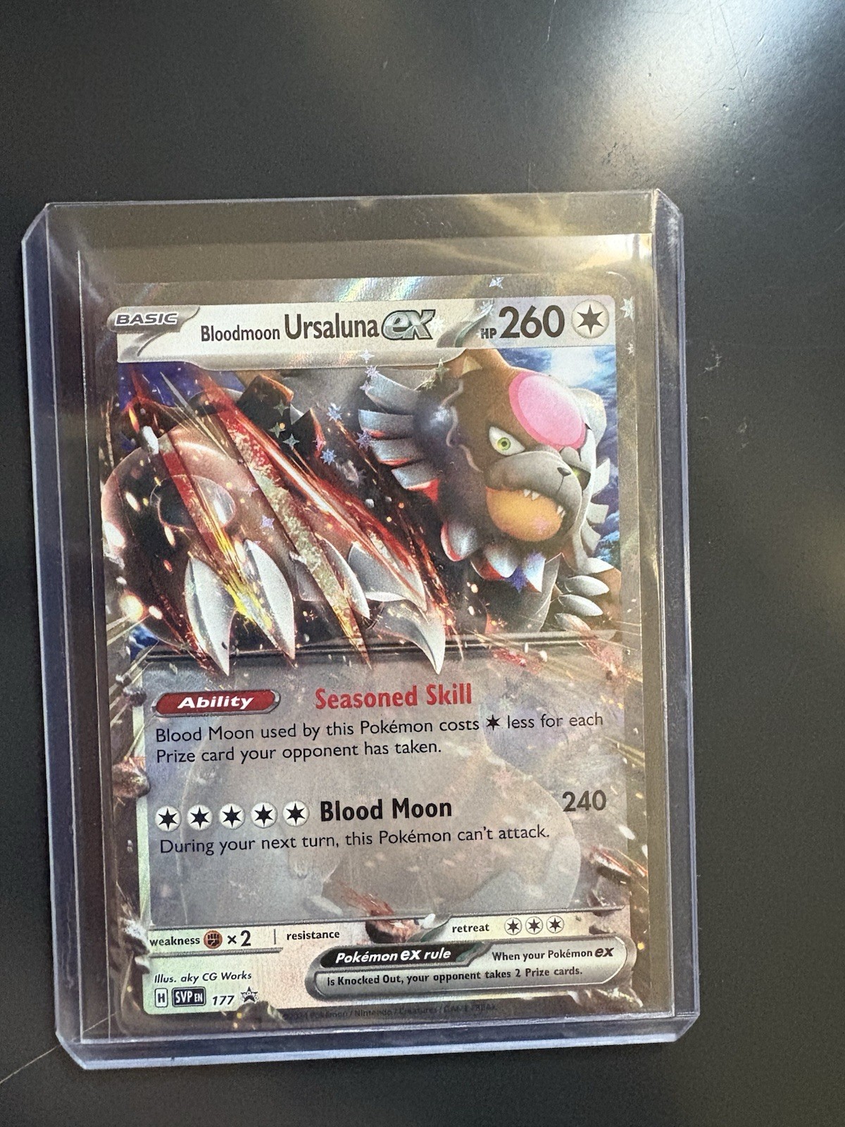 Pokémon TCG Bloodmoon Ursaluna EX Scarlet & Violet Black Star Promo Rare Holo NM
