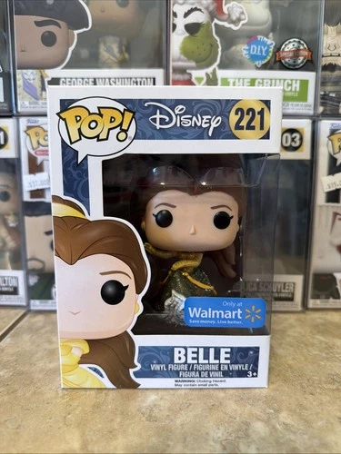 Funko Pop! Vinyl: Disney - Belle - (Glitter) #221 w/Protector