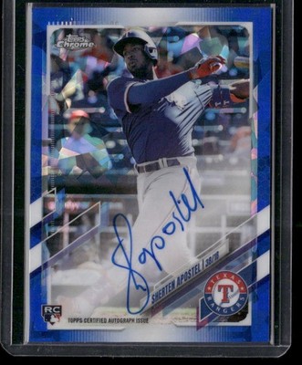 2021 Topps Chrome Sapphire Edition #RA-SA Sherten Apostel Rookie Autographs
