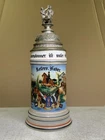 Antique Original Military Regimental German Beer Stein Pre-WWI WW1