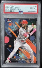 2025 Topps Finest - Common Elly De La Cruz #56 Black Refractor /10