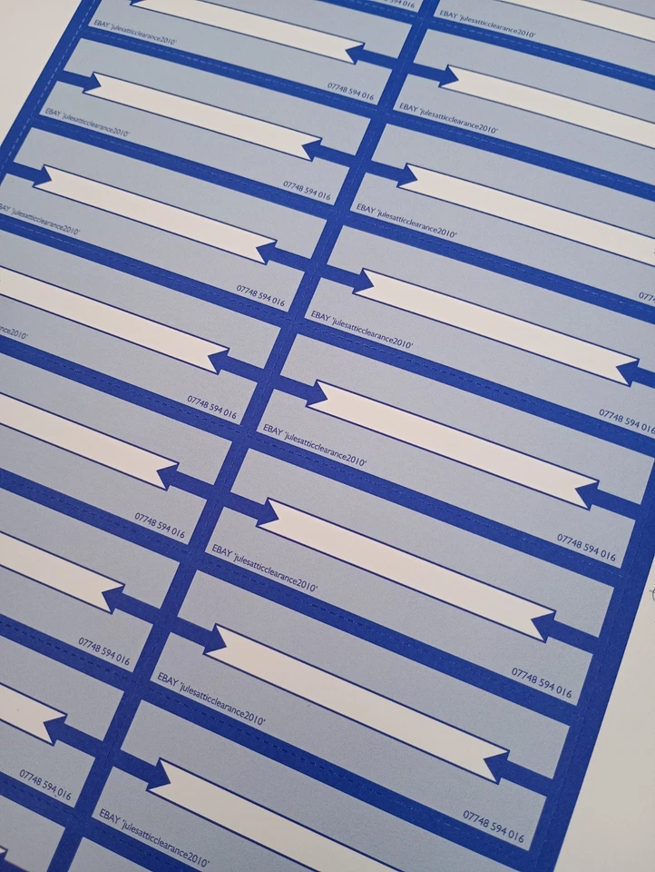 Jukebox Labels x A4 Sheets of 20 Perforated Brand New High Quality Cards - Image 3 of 4