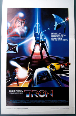 TRON 1982 Jeff bridges ORIGINAL Italian CINEMA poster RARE | eBay