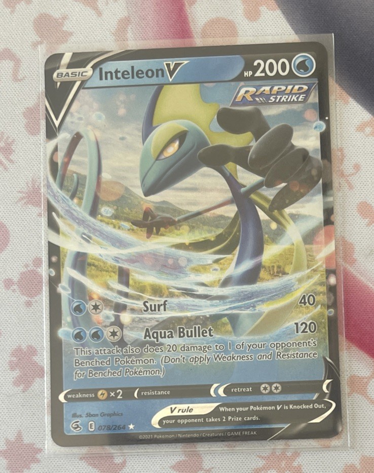 Pokemon Swsh08: Fusion Strike Ultra Rare Holo Inteleon v 078/264