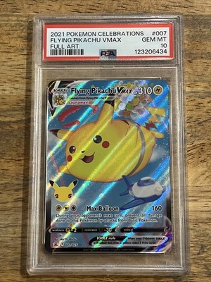 GRADED PSA 10 2021 Pokemon Celebrations Flying Pikachu VMax Full