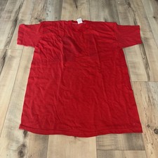Men’s Vintage Russell Athletic Red Poly Cotton Tee Size Large USA Made