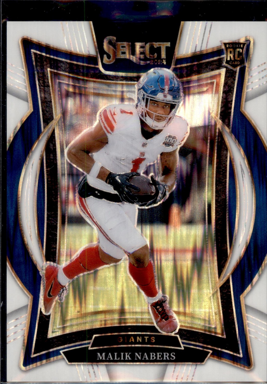 2024 Panini Select #29 Malik Nabers White Prizm Shock #/199