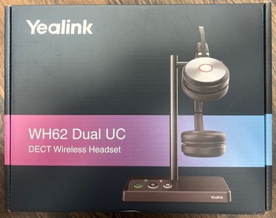 Yealink WH62 Dual UC DECT Wireless Headset - Brand New In Box UCaaS New Sealed