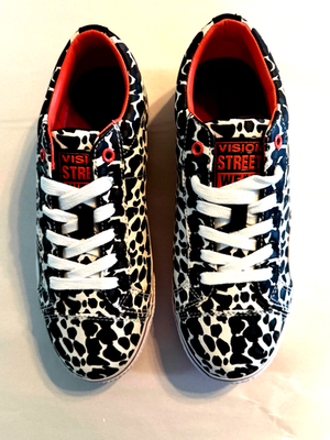 NEW VISIONS STREET WEAR Cheetah Animal Print Low Top Skate Shoe