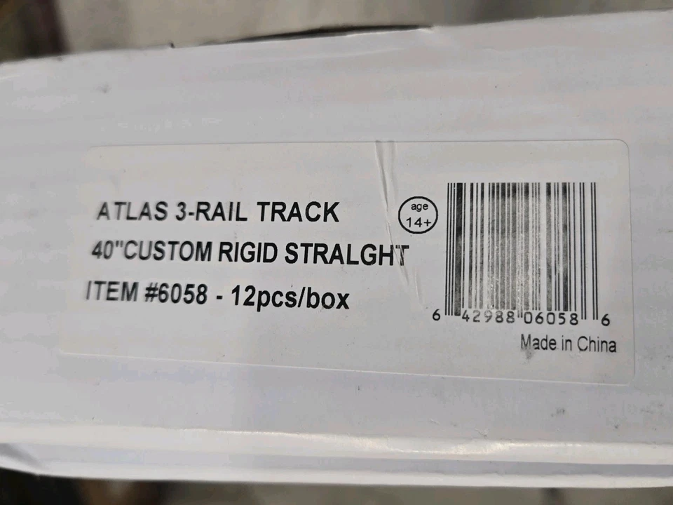 Atlas 6058 40" Nickel Silver Rigid Straight Track 12x Pieces O Gauge 3-Rail - Image 4 of 4