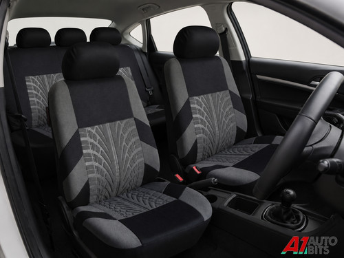Car Seat Covers Protectors Grey Black Full Set For Toyota Corolla Avensis Auris