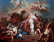 Apollo and Diana Attacking Niobe Painting by Jacques Louis David Reproduction