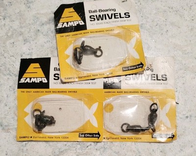 American Made Lot Of 3 Sampo Ball-Bearing Swivels BX6RB Size 6 Pack of 2 300#