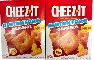 LOT OF 2 - GLUTEN FREE Cheez-It Original Cheese Crackers - Brand New, 9oz Boxes