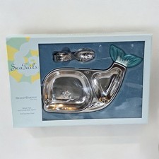 Reed  Barton Sea Tails Curved Spoon Whale 18/8 Stainless Steel Baby NEW in box