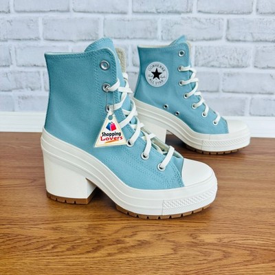  Converse Chuck 70 DE LUXE HEEL HI Platform 5.5 MEN Boots Sneakers Teal A08279C 