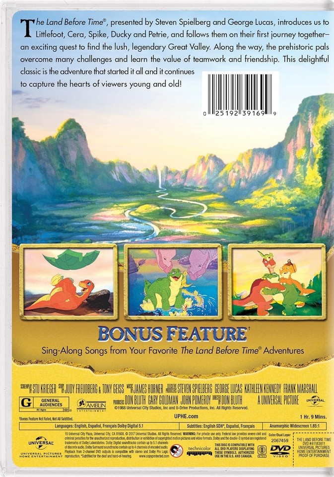 The Land Before Time (DVD, 2015) Children Family Animated Movie Brand ...