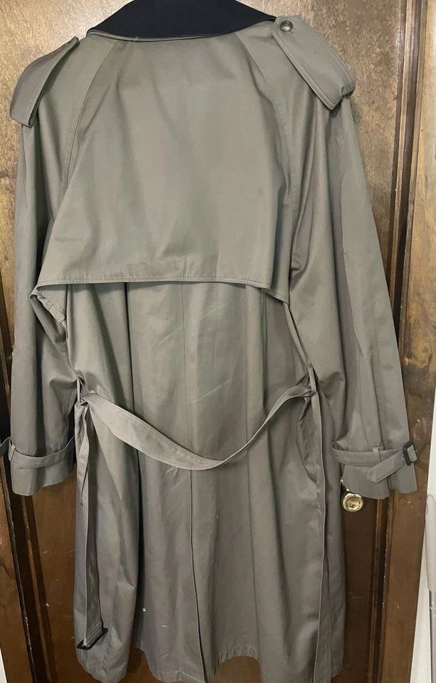 Gabardina Bradley Jons For Cruner & Co Para Hombres Oliva Doble Pecho 52L Foto 2 de 4