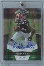 Roddy White 2010 Certified Mirror Green Auto 2/5 Atlanta Falcons